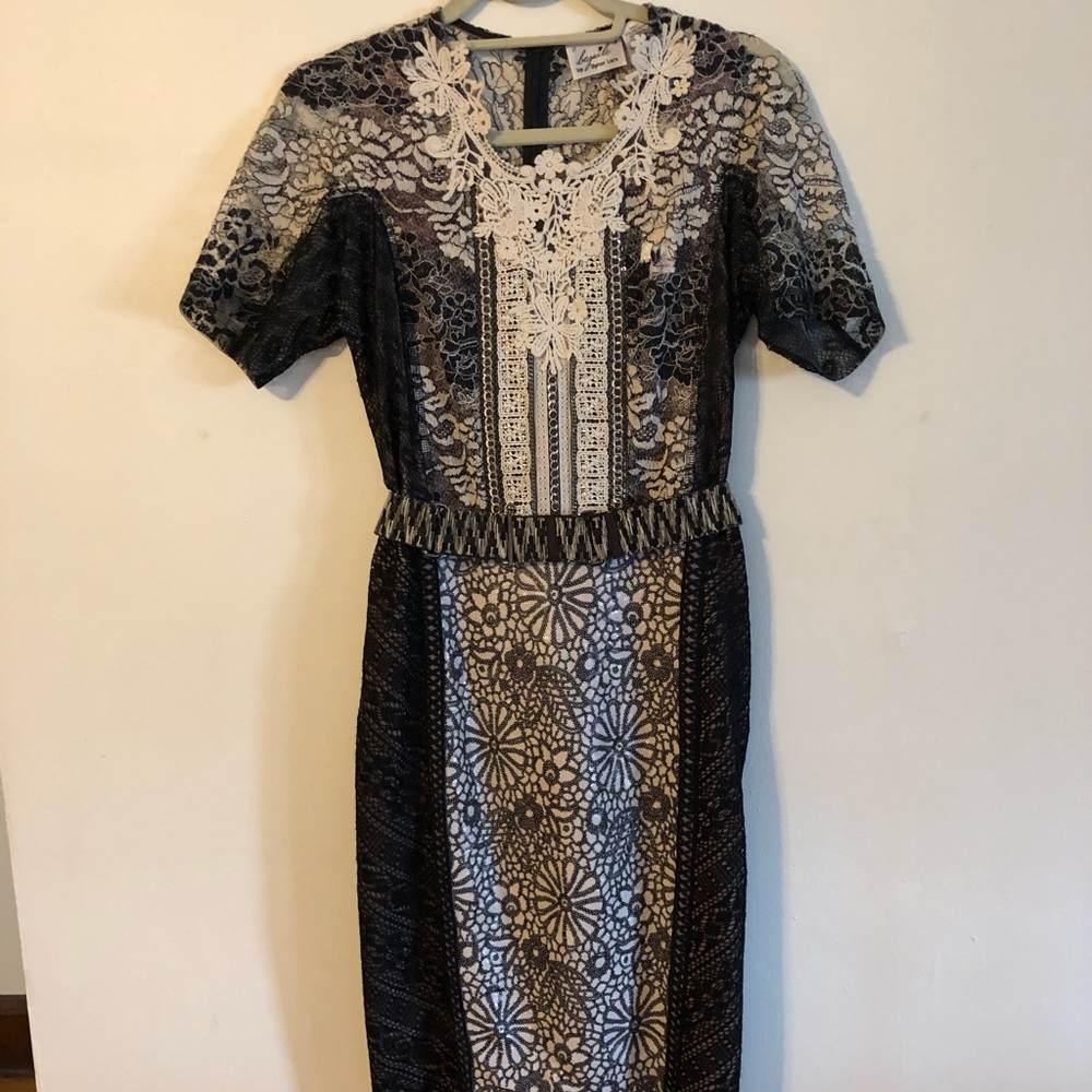 Byron Lars Beguile Multi Lace Dress NWT size 4